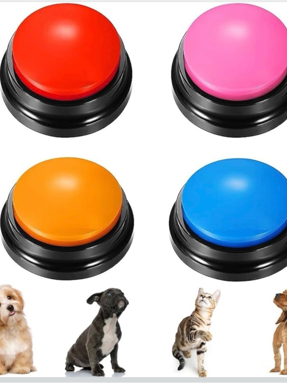 Voice recording button, 4 color, Dog Buttons for Pet Communication, Pet Training